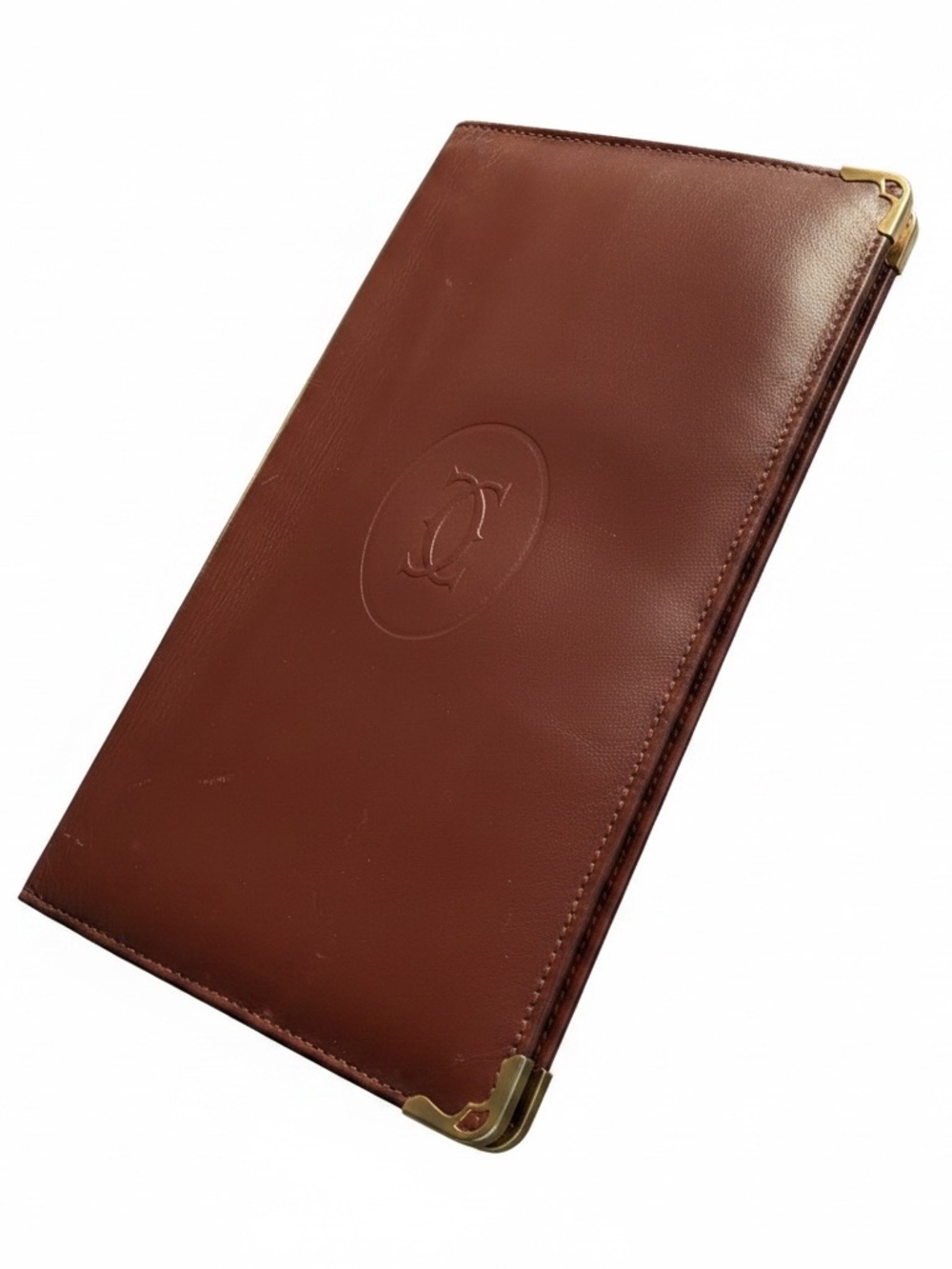 Vintage Cartier Paris "Must de Cartier" Bordeaux Leather Long Wallet - Picture 4 of 14